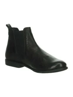 Leder-Chelsea-Boots in Schwarz