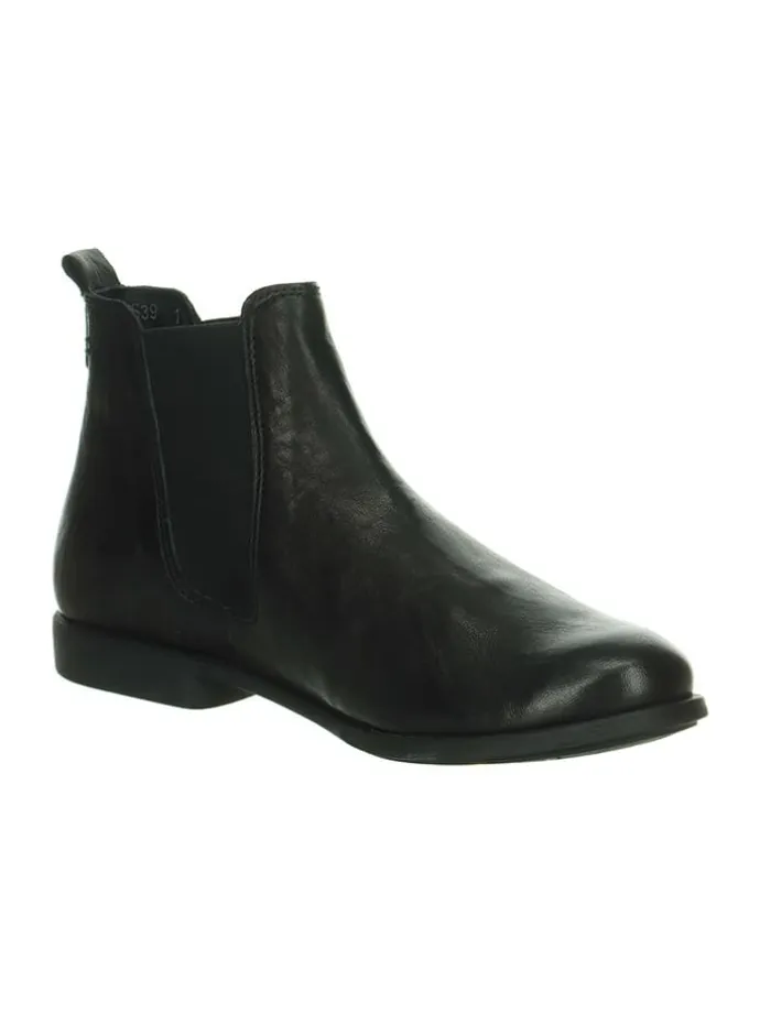 Leder-Chelsea-Boots in Schwarz