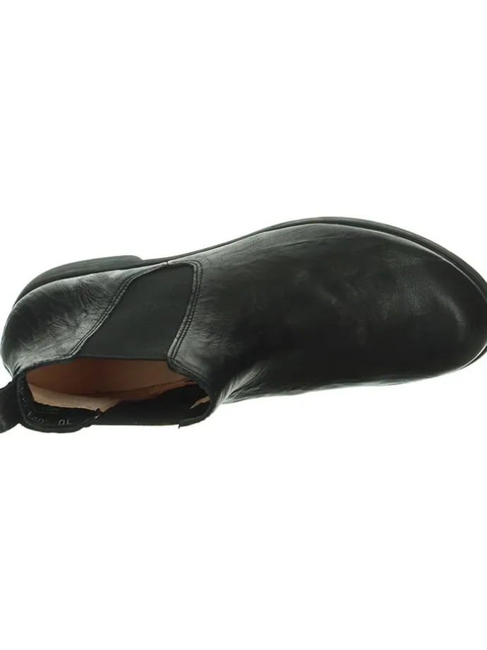 Leder-Chelsea-Boots in Schwarz