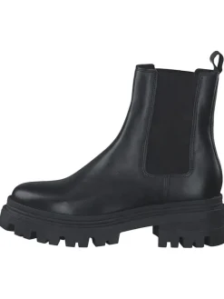 Leder-Chelsea-Boots in Schwarz