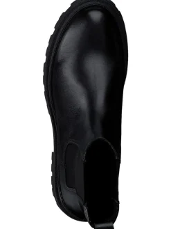 Leder-Chelsea-Boots in Schwarz