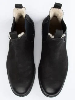 Leder-Chelsea-Boots in Schwarz
