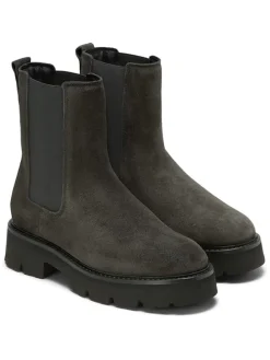 Leder-Chelsea-Boots in Schwarz