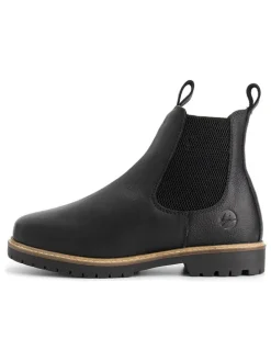 Leder-Chelsea-Boots in Schwarz