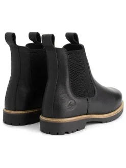 Leder-Chelsea-Boots in Schwarz