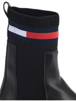 Leder-Chelsea-Boots in Schwarz