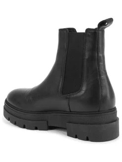 Leder-Chelsea-Boots in Schwarz