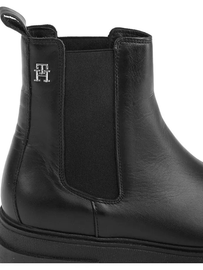 Leder-Chelsea-Boots in Schwarz
