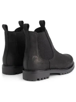 Leder-Chelsea-Boots in Schwarz