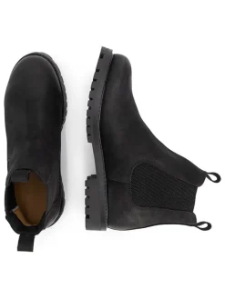 Leder-Chelsea-Boots in Schwarz