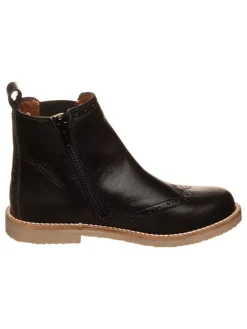 Leder-Chelsea-Boots in Schwarz