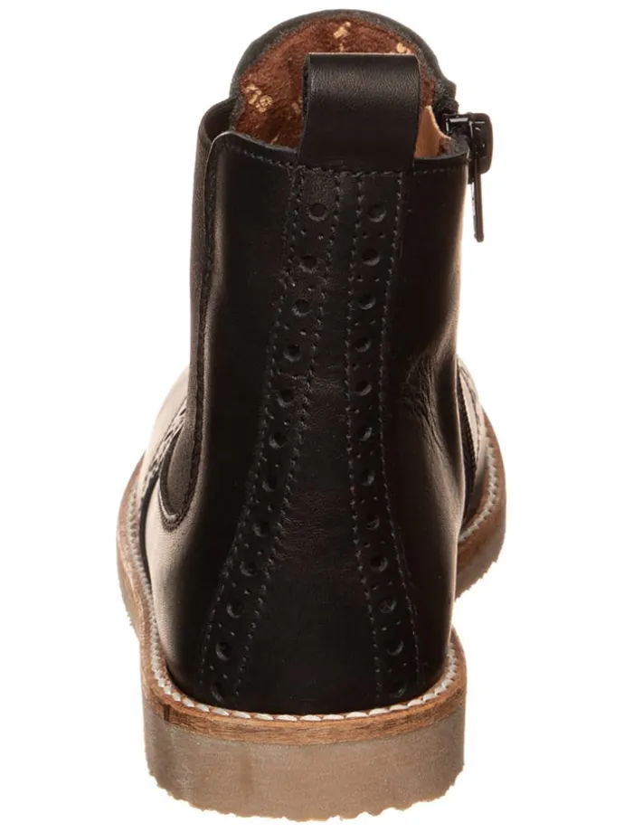 Leder-Chelsea-Boots in Schwarz