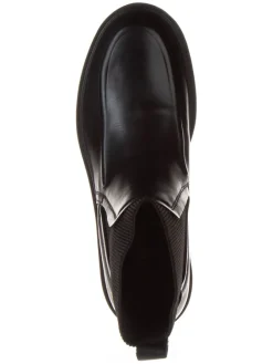 Leder-Chelsea-Boots in Schwarz