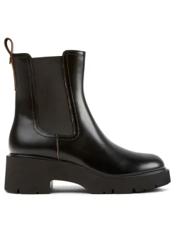 Leder-Chelsea-Boots in Schwarz