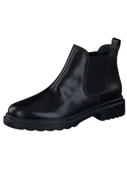 Leder-Chelsea-Boots in Schwarz