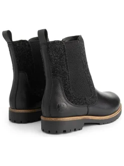 Leder-Chelsea-Boots in Schwarz