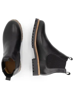 Leder-Chelsea-Boots in Schwarz