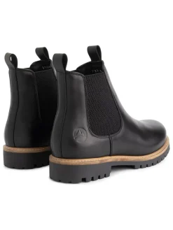 Leder-Chelsea-Boots in Schwarz