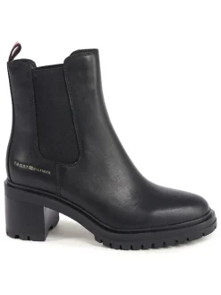 Leder-Chelsea-Boots in Schwarz