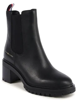 Leder-Chelsea-Boots in Schwarz