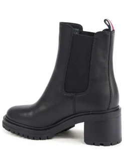 Leder-Chelsea-Boots in Schwarz