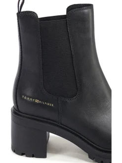 Leder-Chelsea-Boots in Schwarz