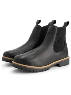 Leder-Chelsea-Boots in Schwarz