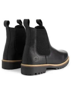 Leder-Chelsea-Boots in Schwarz
