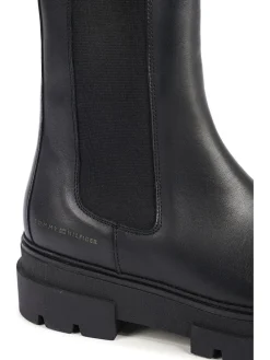 Leder-Chelsea-Boots in Schwarz