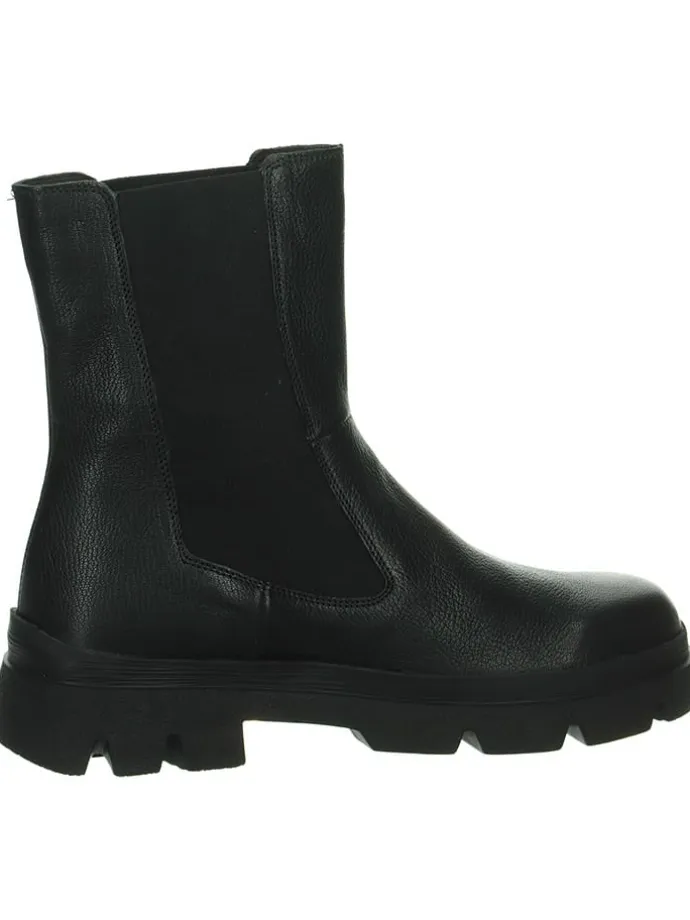 Leder-Chelsea-Boots in Schwarz
