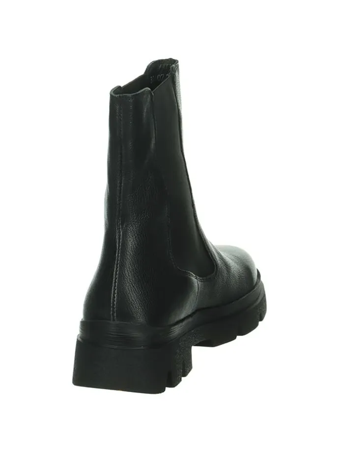 Leder-Chelsea-Boots in Schwarz