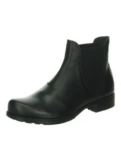 Leder-Chelsea-Boots in Schwarz