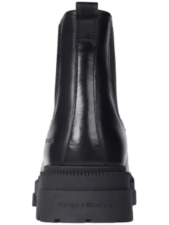 Leder-Chelsea-Boots in Schwarz