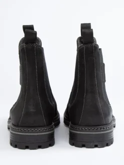 Leder-Chelsea-Boots in Schwarz