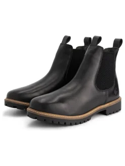 Leder-Chelsea-Boots in Schwarz