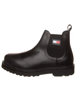 Leder-Chelsea-Boots in Schwarz