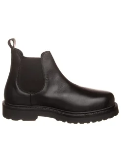 Leder-Chelsea-Boots in Schwarz