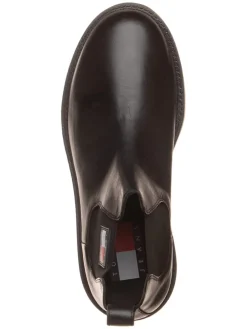 Leder-Chelsea-Boots in Schwarz