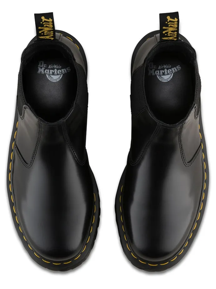 Leder-Chelsea-Boots in Schwarz