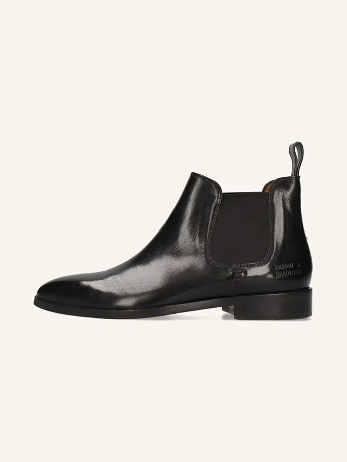 Leder-Chelsea-Boots "Jessy 1" in Schwarz