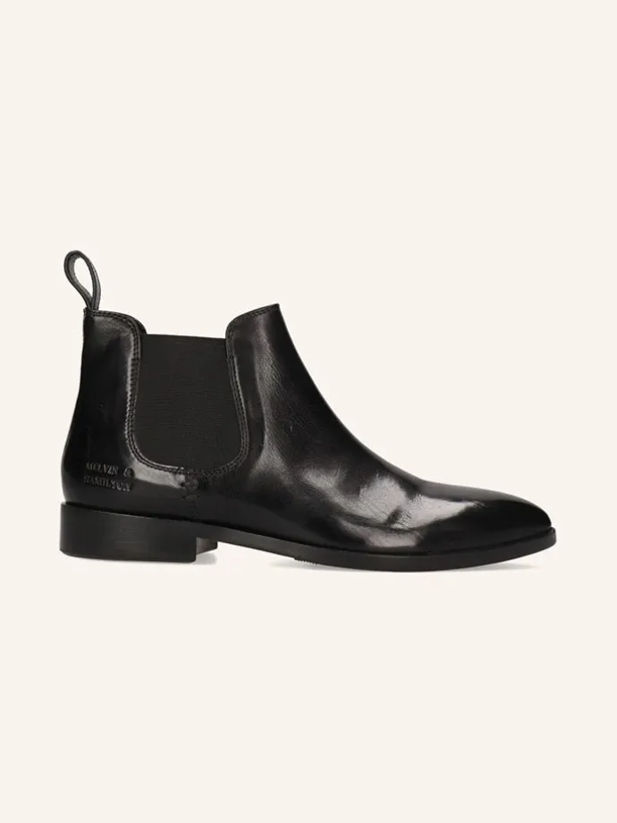 Leder-Chelsea-Boots "Jessy 1" in Schwarz
