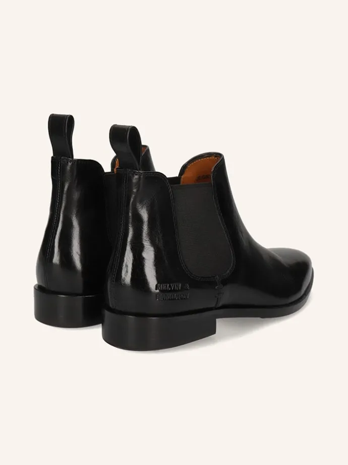 Leder-Chelsea-Boots "Jessy 1" in Schwarz