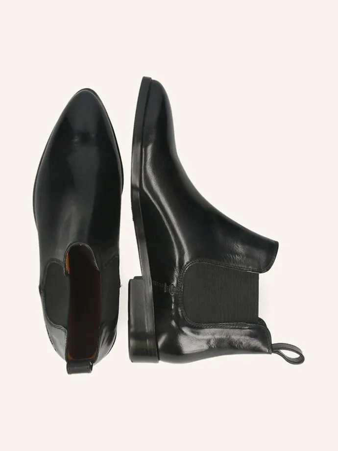 Leder-Chelsea-Boots "Jessy 1" in Schwarz