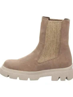 Leder-Chelsea-Boots "Kangae" in Beige