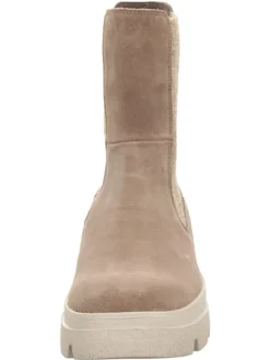 Leder-Chelsea-Boots "Kangae" in Beige