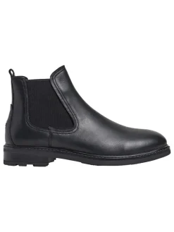 Leder-Chelsea-Boots "Leeds City" in Schwarz