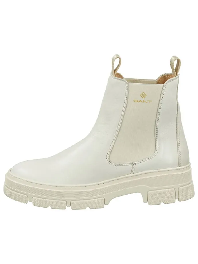 Leder-Chelsea-Boots "Monthike" in Creme