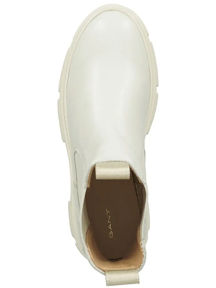 Leder-Chelsea-Boots "Monthike" in Creme