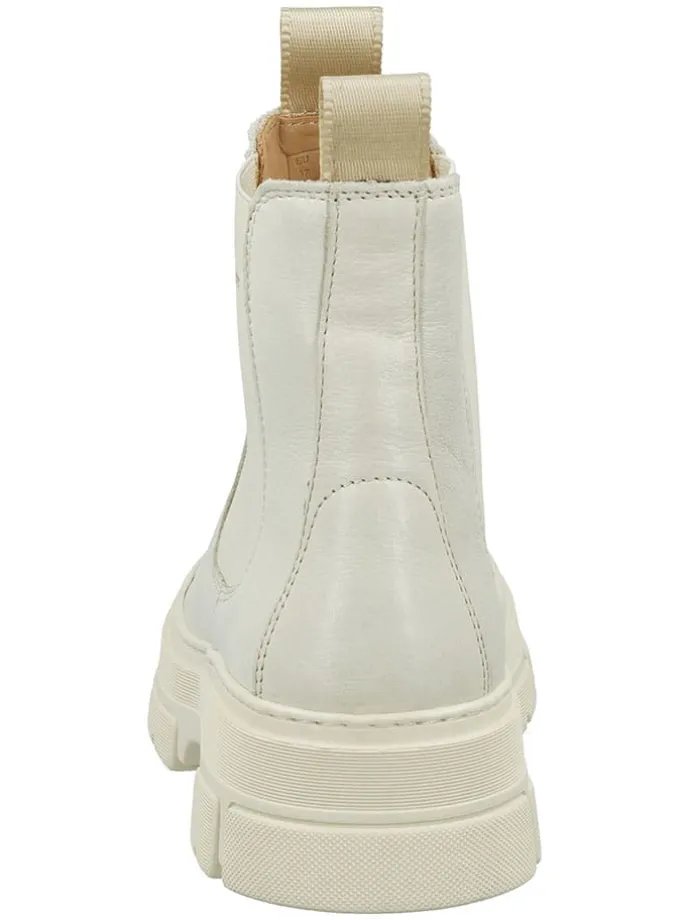 Leder-Chelsea-Boots "Monthike" in Creme