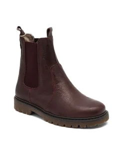 Leder-Chelsea-Boots "Neel" in Rot